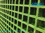 Molded GRP Grating | Green | Gritted anti-skidding surface | 38mm thickness - HeslyGrating, China factory sales