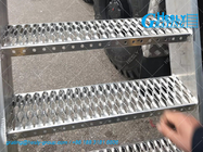 Grip Strut Safety Grating Stairs | Perforated Shark Mouth Hole | 300mm width | 2.0mm galvanised steel | HeslyGrating
