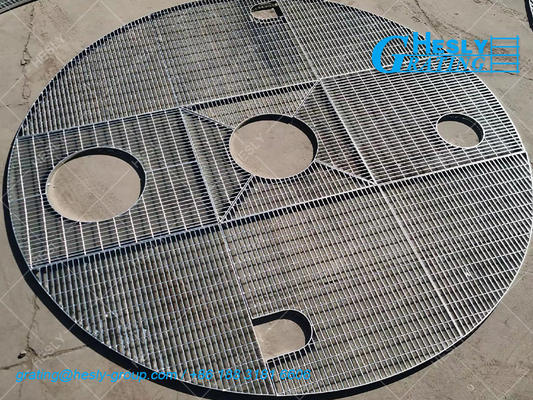 Forge Metal Bar Grating for tank platform | 60micron Zinc Layer | 50X5mm load bar, HESLY Factory sales China Supplier
