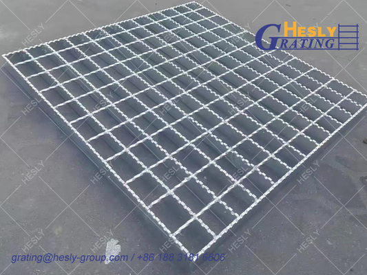 Serrated Bar Grating | 50X50mm square hole | 30X5mm load bar | 1X1m panel - Hesly Grating - China Supplier