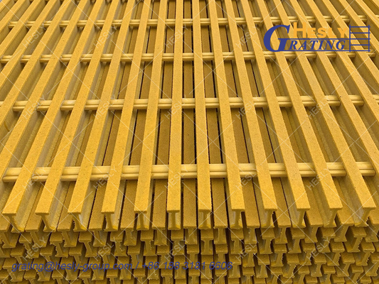 FRP Pultruded Grating Sheet | High 38mm | 60% opening area | Gritted Surface | HESLY Grating China