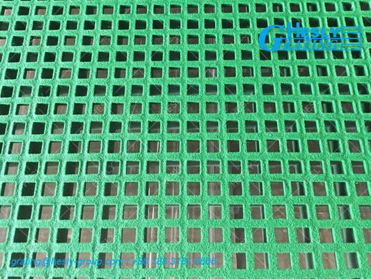Mini Mesh FRP Molded Grating, 50mm height, 25*25mm holes, 1220X3660mm, smooth Surface, China HESLY