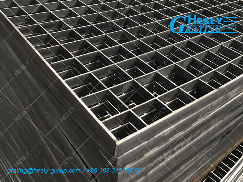 Heavy Duty Pressure Locked Steel Bar Grating | Hot Dipped Galvanized | 200mm depth |100X100mm hole - HeslyGrating