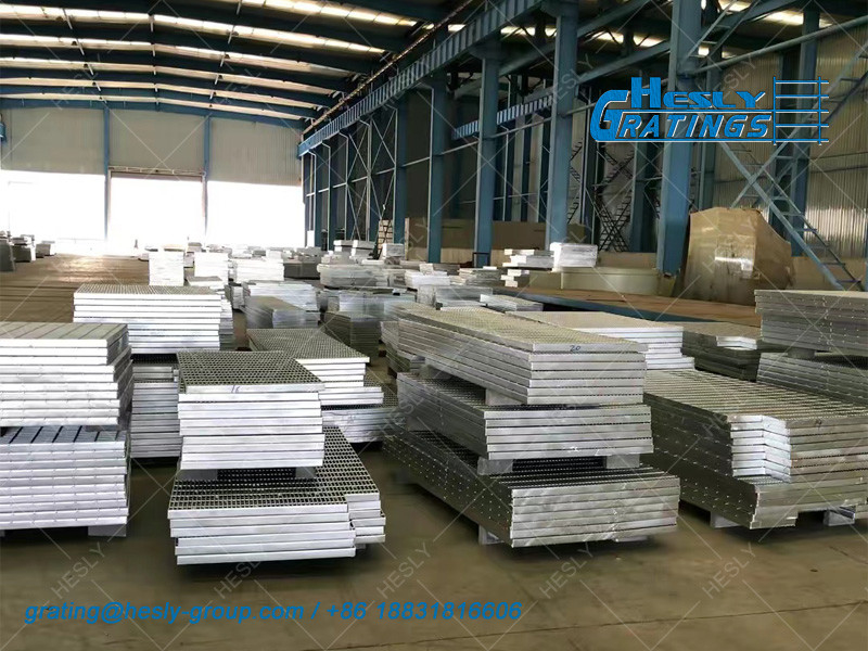 Hot Dipped Galvanized Steel Grating Floor, 50X5mm load bar, China Factory sales, Hesly Brand