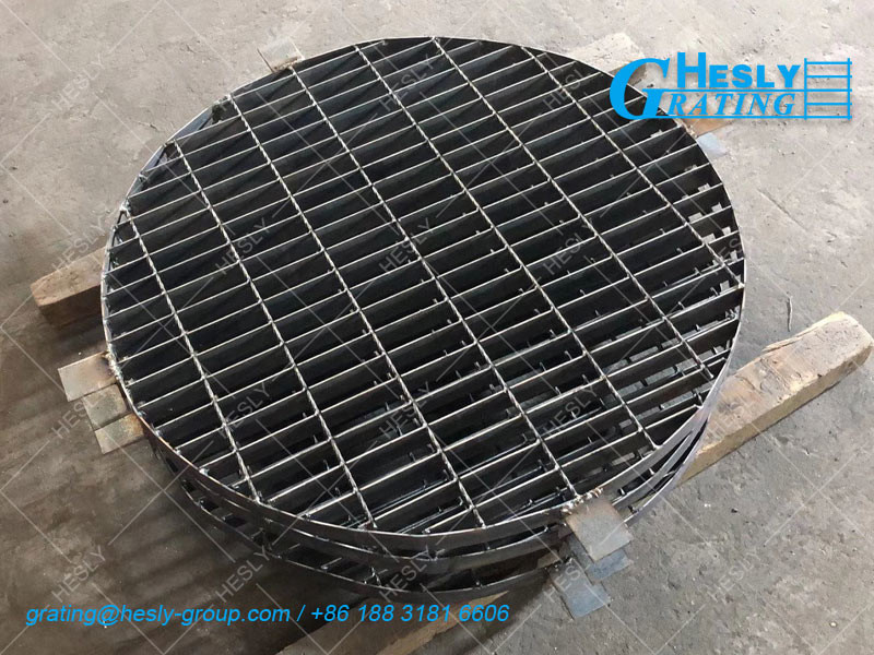 Welded Bar Grating Trench Cover System | Hot Dipped Galvanized 50μm | Round Shape | Heavy Duty Load Bar | HeslyGrating