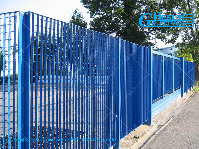 Metal Grating Fencing | 25X3mm flat bar | 60X200mm hole | High 1.2m | Width 2.5m | HeslyGrating China factory