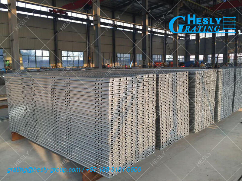 Steel Plank Galvanized Scaffolding Wailking Board Steel Hot Dip Galvanized Deck Used at Scaffolding Tower Scaffolding Plank Jet