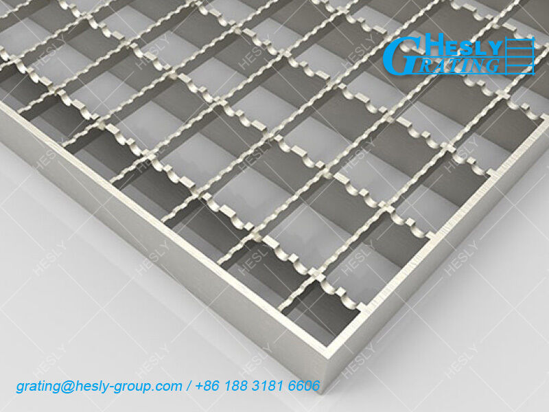 6061 Aluminum Alloy Bar Grating, 40X5mm bearing bar, 2X1m, HeslyGrating-China Factory exporter