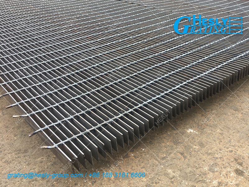 Close Mesh Steel Bar Grating | 80micron galvanized coating | 50X5mm load bar | 25mm Pitch | 1X2m | HeslyGrating-China