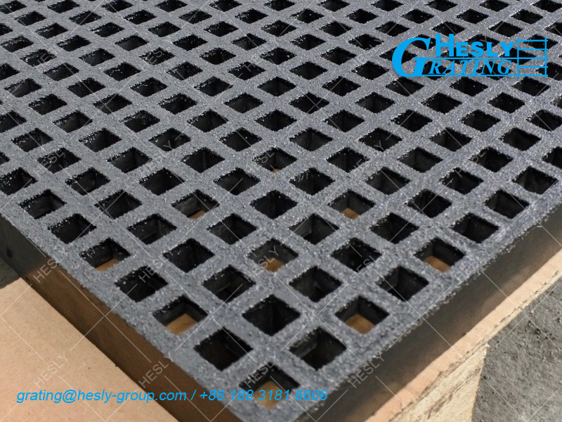 Molded Fiberglass Grating | Gritted Surface | Anti-skidding | 38mm thickness | Yellow | HeslyGrating-China