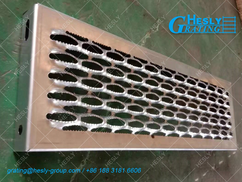 Galvanized Perforated Metal Grip Strut Safety Grating Plank | Anti-skidding Stairs | HeslyGrating-China