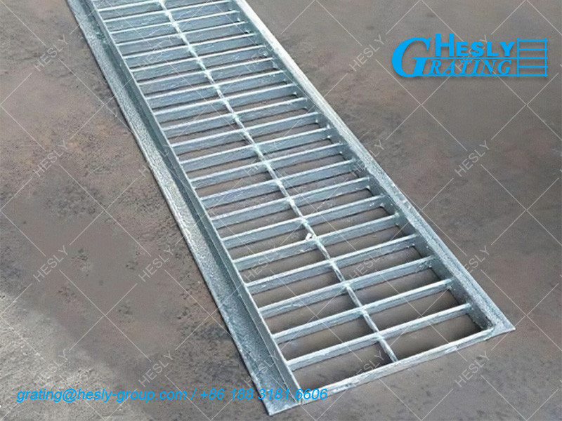 Hot Dipped Galvanised Mild Steel Trench Drain Grate System | Hesly China Grating Factory Sales