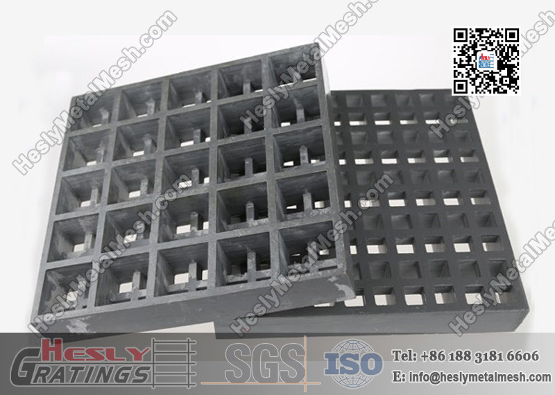 GRP Molded Grating 38mm height | Grey Color | China FRP Grating Supplier
