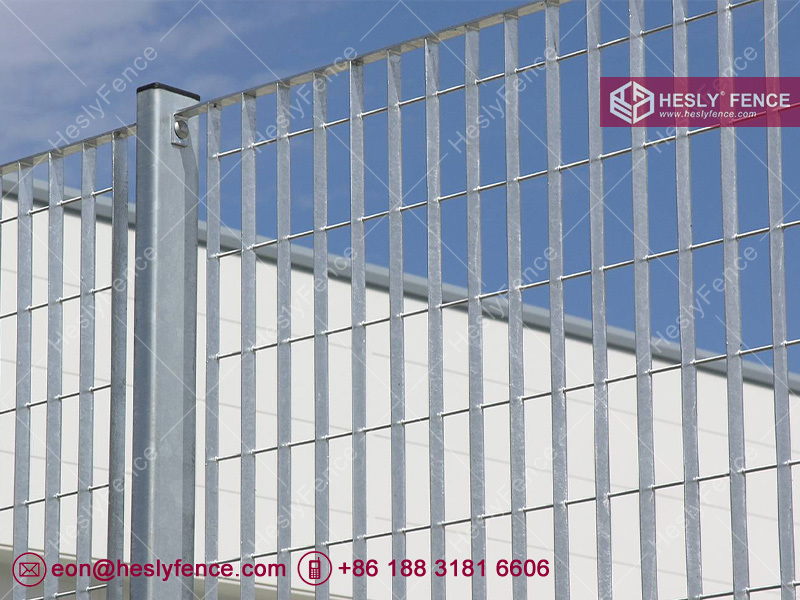 hot dipped galvanised Steel Grating Fence | Metal Grating Fencing | 60X60mm square post
