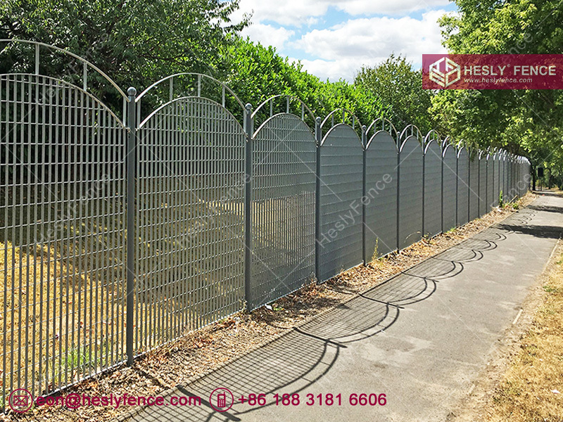 hot dipped galvanised Steel Grating Fence | Metal Grating Fencing | 60X60mm square post
