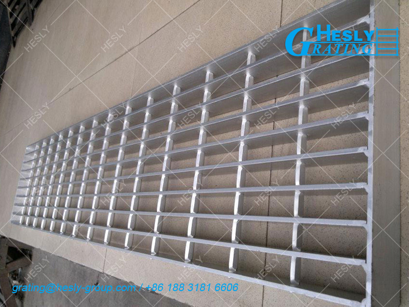 6061 Aluminum Alloy Bar Grating, 40X5mm bearing bar, 2X1m, HeslyGrating-China Factory exporter