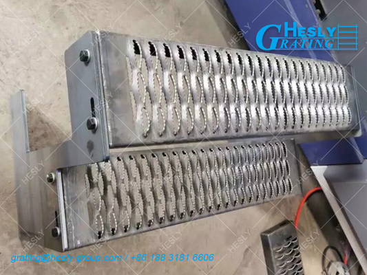 Aluminium Safety Grating Stair Treads | 2.5mm Thickness | 50mm depth | Perforated Metal | 2m Length | Hesly China