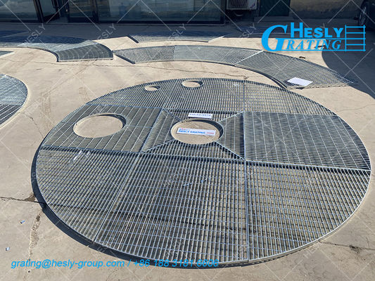 Serrated Bar Grating for Tank floor, Non-slip surface, 32X5.0mm load bar, 6mm twisted bar, 50micron galvanised layer